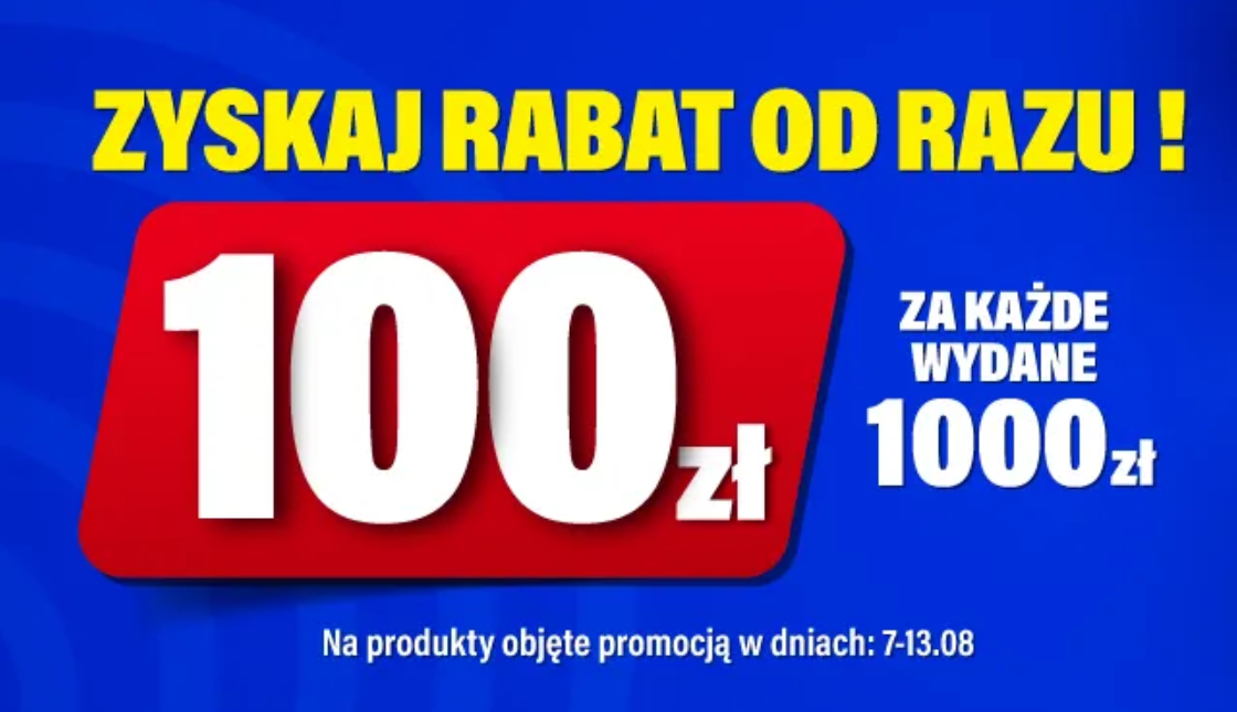 100 zł za każde wydane 1000 zł w RTV Euro AGD
